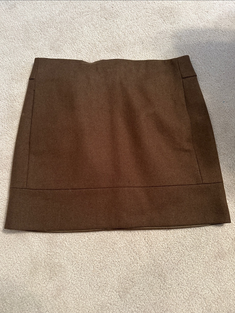 J. Crew Olive Brown Straight Mini Skirt